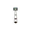 Rosemary Blue Cotton Floor Lamp with Solid Wood