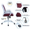 Mmarveal Mid Back Ergonomic Chair in Maroon Colour