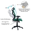 Zeeazyana High Back Ergonomic Chair in Dark Green Colour
