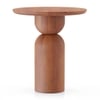Takai Solid Wood Side Table In Red Cedar Finish