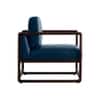 Aura PU Leather Arm Chair in Blue