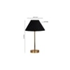 Black cotton with Metal Gold Table Lamp
