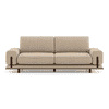 Barcelona 3 Seater Fabric Sofa in Sandshell Beige Colour