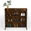 Brooklyn Engineered Wood Shoe Cabinet with Brown Maple & White finish