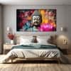 The Castle Decor Lord Buddha Wall Painting Wooden Framed Digital Painting 27x48 Inch (Style 1)