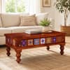 Rangrez Sheesham Wood Large Coffee Table in Honey Oak Finish