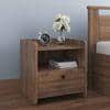 Lavista Engineered Wood Bedside Table in Classic Walnut Finish