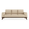 Granada Essential 3 Seater Fabric Sofa in Pearl Colour