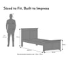 Fidora Solid Wood Single Size Bed Without Storage (Honey Finish)