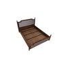 Domino Solid Wood Storage Bed In Turquoise Blue Colour