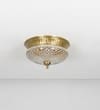 TELMOR 2 Light Antique Brass Flush Mount Ceiling Light