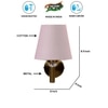 Devansh Metal Electric Wall Light in Gold Colour with Grey Shade Count of 1 Light