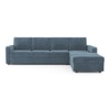 Apollo Sectional Fabric Sofa (Colour : Ocean Weave, Seating Capacity : Right Aligned 3 Seater, Cushion Type : Soft, Back Type : Regular Back)