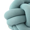 Nodo Cotton Knitted Knot Pillow  Cadet Blue 11X11 Inches
