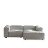 Elegantedge Wood Left Aligned 2-Seater With Upholstery Non Storage Sofa In Grey Colour