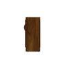 Brooklyn Engineered Wood Dual Tone 2 Doors with Lock Shoe Rack Cabinet Slipper Footwear Stand Organizer can Store Up to 16 Pairs for Home (Brown Maple & White with Elegant Gold Motif)
