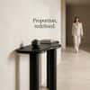 Vedika Solid Wood Console Table in Matt Black Finish 119 cm