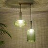 Maloto 2 Light Green Luster And Brass Hanging Pendant Light