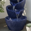 Blue 5 Stacked Pot Indoor Water Fountain