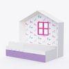 Little Hut Bed  6X3 ( Drawers On Wheels) In White & Purple Colour