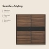 Avalon Engineered Wood 2 Sliding Door Wardrobe in Chocolate Oak Finish