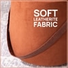 Hoist Collection Pouf With Faux Leather Strap in Tan Color