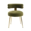 Swizzy Solid Wood Accent Chair in Green Colour