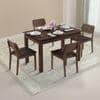 Diner - Lawson 4 Seater Dining Table Set (Colour- Dark Brown, Finish- Dark Walnut)