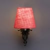 Devansh Metal Electric Wall Light in Antique Gold Colour with Pink Shade Count of 1 Light