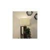 Jordan Wooden Floor Lamp with Brown Base and Jute Fabric Lampshade