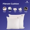 Fibrom 4 Pcs Quilted Back Support Cushions 16 X 16 Inches