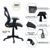 Zeeazyana Mid Back Ergonomic Chair in Black Colour