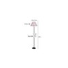 Mariel Multicolour Fabric Floor Lamp with Black Iron Base
