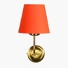Devansh Metal Electric Wall Light in Gold Colour with Orange Shade Count of 1 Light