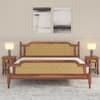 Malacca Solid Wood King Size Non Storage Bed In Honey Oak Finish 72x78 inch