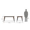 Lawson Solid Wood 6 Seater Dining Table In Walnut Finish