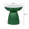 Muse Stone Side Table in Bottle Green Colour