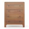 Walter Solid Wood Chest of Drawers in Amber Walnut Finish