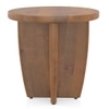 Kaya Solid Wood Side Table in Amber Walnut Finish