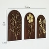 W-Abril Abstract Metal Wall Decor in Gold Set of 3