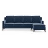 Abbey Sectional Sofa (Colour : Lapis Blue, Cushion : Soft, Seater : Right Aligned 3 Seater + Right Aligned Chaise)
