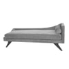 Kawa Velvet Chaise Launger in Grey Colour
