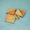 Ireka Home Earth’s Edge Wood and Resin Coaster Set – Set of 4