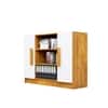 Hexa Engineered Wood Bookshelf in Giant Wood and Frosty White Colour