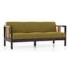 Cairo 3 Seater Wooden Sofa in Green Olivia Colour