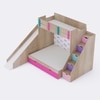 Sleep N SlideBunk Bed 6X5 Drawers On Wheels In Oak and Pink Colour67