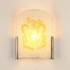 Devansh Glass Electric Wall Light in Brown Colour with Yellow Shade Count of 1 Light