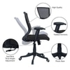 Ebeaony Mid Back Ergonomic Chair in Black Colour