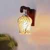 Devansh Solid Wood Electric Wall Light in Brown Colour with Multi Shade Count of 1 Light
