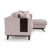 Rubik 3 Seater L Shape Fabric Sofa in Smokey Taupe Colour